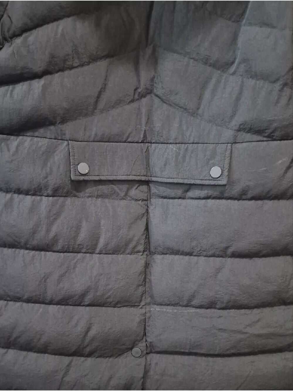 EVA BRAUN Black Mid-Length Puffer Coat Fur Hood Size LL / F - Picture 5 of 11